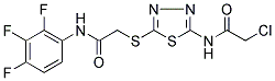 N1-(5-([2-OXO-2-(2,3,4-TRIFLUOROANILINO)ETHYL]THIO)-1,3,4-THIADIAZOL-2-YL)-2-CHLOROACETAMIDE 结构式