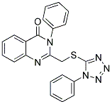 3-PHENYL-2-([(1-PHENYL-1H-TETRAZOL-5-YL)THIO]METHYL)QUINAZOLIN-4(3H)-ONE 结构式