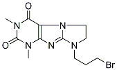 8-(3-BROMOPROPYL)-1,3-DIMETHYL-2,3,4,6,7,8-HEXAHYDRO-1H-IMIDAZO[2,1-F]PURINE-2,4-DIONE 结构式