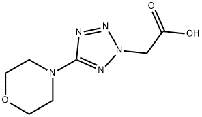 2-[5-(4-MORPHOLINO)-2H-TETRAZOL-2-YL]ACETIC ACID 结构式