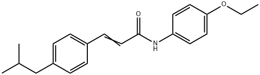 N-(4-ETHOXYPHENYL)-3-(4-(2-METHYLPROPYL)PHENYL)PROP-2-ENAMIDE 结构式