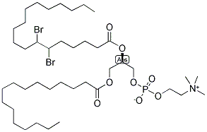 1-PALMITOYL-2-STEAROYL(6-7)DIBROMO-SN-GLYCERO-3-PHOSPHOCHOLINE 结构式