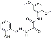 N-(2,5-DIMETHOXYPHENYL)-2-[2-(2-HYDROXYBENZYLIDENE)HYDRAZINO]-2-OXOACETAMIDE 结构式