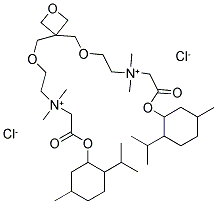 (2-[(2-ISOPROPYL-5-METHYLCYCLOHEXYL)OXY]-2-OXOETHYL)(2-[(3-([2-(1-(2-[(2-IS OPROPYL-5-METHYLCYCLOHEXYL)OXY]-2-OXOETHYL)-1,1-DIMETHYLAMMONIO)ETHOXY]METH YL)OXETAN-3-YL)METHOXY]ETHYL)DIMETHYLA 结构式