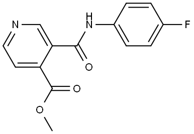 METHYL 3-[4-(FLUOROANILINO)CARBONYL]ISONICOTINATE 结构式