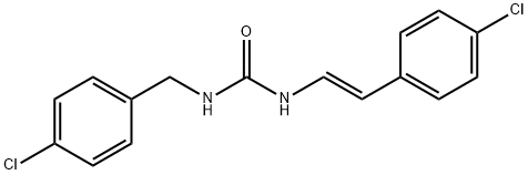 (E)-1-(4-氯苄基)-3-(4-氯苯乙烯基)脲 结构式