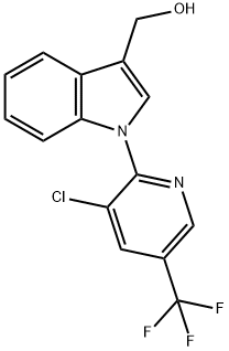 (1-[3-Chloro-5-(trifluoromethyl)-2-pyridinyl]-1H-indol-3-yl)methanol 结构式