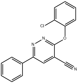 3-(2-CHLOROPHENOXY)-6-PHENYL-4-PYRIDAZINECARBONITRILE 结构式