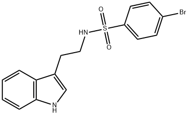 N-(2-(1H-吲哚-3-基)乙基)-4-溴苯磺酰胺 结构式