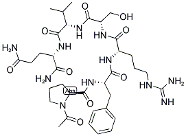 AC-PRO-PHE-ARG-SER-VAL-GLN-NH2 结构式