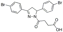 4-[3,5-BIS(4-BROMOPHENYL)-4,5-DIHYDRO-1H-PYRAZOL-1-YL]-4-OXOBUTANOIC ACID 结构式