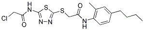 N1-(5-([2-(4-BUTYL-2-METHYLANILINO)-2-OXOETHYL]THIO)-1,3,4-THIADIAZOL-2-YL)-2-CHLOROACETAMIDE 结构式