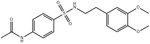 N-(4-(((2-(3,4-DIMETHOXYPHENYL)ETHYL)AMINO)SULFONYL)PHENYL)ETHANAMIDE 结构式