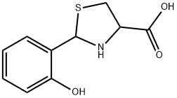 2-(2-羟基苯基)噻唑烷-4-羧酸 结构式