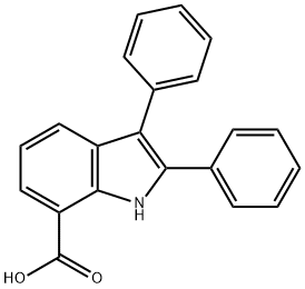 2,3-DIPHENYL-1H-INDOLE-7-CARBOXYLIC ACID 结构式