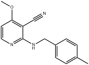 4-Methoxy-2-[(4-methylbenzyl)amino]nicotinonitrile 结构式
