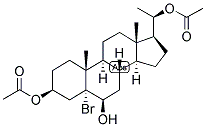 PREGNAN-5-ALPHA-BROMO-3-BETA, 6-BETA, 20-BETA-TRIOL 3,20-DIACETATE 结构式