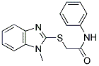 2-[(1-METHYL-1H-BENZIMIDAZOL-2-YL)THIO]-N-PHENYLACETAMIDE 结构式