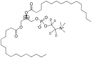 1,2-DIPALMITOYL-SN-GLYCERO-3-PHOSPHOCHOLINE-1,1,2,2-D4 结构式