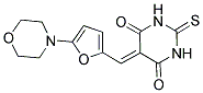 5-[(5-MORPHOLIN-4-YL-2-FURYL)METHYLENE]-2-THIOXODIHYDROPYRIMIDINE-4,6(1H,5H)-DIONE 结构式