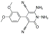 1,6-DIAMINO-4-(3,4-DIMETHOXYPHENYL)-2-OXO-1,2-DIHYDROPYRIDINE-3,5-DICARBONITRILE 结构式