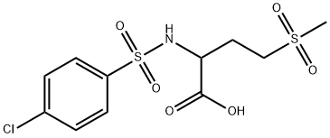 2-(4-氯苯磺酰氨基)-4-甲磺酰基丁酸 结构式