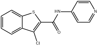 3-CHLORO-N-PYRIDIN-4-YL-1-BENZOTHIOPHENE-2-CARBOXAMIDE 结构式