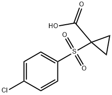 1-[(4-氯苯基)磺酰基]环丙基甲酸 结构式