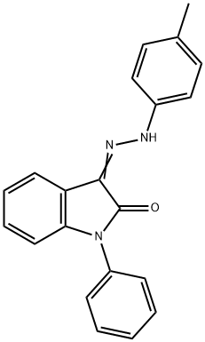 1-PHENYL-1H-INDOLE-2,3-DIONE 3-[N-(4-METHYLPHENYL)HYDRAZONE] 结构式