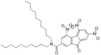 N2,N2-DIDECYL-4,5,7-TRINITRO-9-OXO-9H-FLUORENE-2-CARBOXAMIDE 结构式