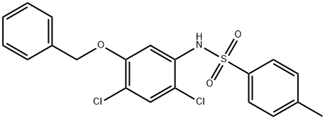 N-[5-(BENZYLOXY)-2,4-DICHLOROPHENYL]-4-METHYLBENZENESULFONAMIDE 结构式