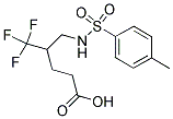 5,5,5-TRIFLUORO-4-(([(4-METHYLPHENYL)SULFONYL]AMINO)METHYL)PENTANOIC ACID 结构式