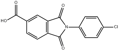 2-(4-CHLOROPHENYL)-1,3-DIOXOISOINDOLINE-5-CARBOXYLIC ACID 结构式