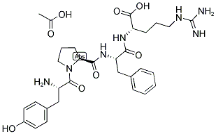 L-TYR-PRO-PHE-ARG CH3COOH 结构式
