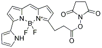 4,4-DIFLUORO-5-(2-PYRROLYL)-4-BORA-3A,4A-DIAZA-S-INDACENE-3-PROPIONIC ACID, SUCCINIMIDYL ESTER 结构式