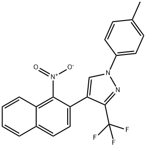 1-(4-METHYLPHENYL)-4-(1-NITRO-2-NAPHTHYL)-3-(TRIFLUOROMETHYL)-1H-PYRAZOLE 结构式