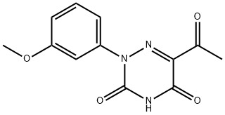 6-乙酰基-2-(3-甲氧基苯基)-1,2,4-三嗪-3,5(2H,4H)-二酮 结构式