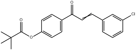 4-[3-(3-CHLOROPHENYL)ACRYLOYL]PHENYL PIVALATE 结构式