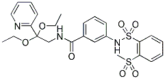 N-[2,2-DIETHOXY-2-(PYRIDIN-2-YL)ETHYL]-3-[[2-(METHYLSULPHONYL)BENZENESULPHONYL]AMINO]BENZAMIDE 结构式