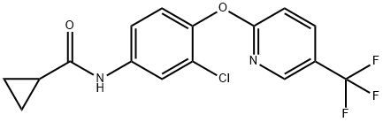 N-(3-CHLORO-4-([5-(TRIFLUOROMETHYL)-2-PYRIDINYL]OXY)PHENYL)CYCLOPROPANECARBOXAMIDE 结构式