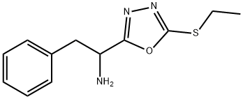 1-(5-(乙硫基)-1,3,4-噁二唑-2-基)-2-苯基乙-1-胺 结构式