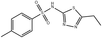 N-(5-ETHYL-1,3,4-THIADIAZOL-2-YL)-4-METHYLBENZENESULFONAMIDE 结构式