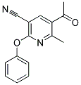 5-乙酰基-6-甲基-2-苯氧基烟腈 结构式