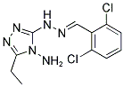 2,6-DICHLOROBENZALDEHYDE 1-(4-AMINO-5-ETHYL-4H-1,2,4-TRIAZOL-3-YL)HYDRAZONE 结构式