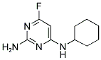 2-AMINO-4-CYCLOHEXYLAMINO-6-FLUOROPYRIMIDINE 结构式