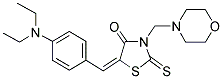 (E)-5-(4-(DIETHYLAMINO)BENZYLIDENE)-3-(MORPHOLINOMETHYL)-2-THIOXOTHIAZOLIDIN-4-ONE 结构式