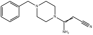 3-AMINO-3-(4-BENZYLPIPERAZINO)ACRYLONITRILE 结构式