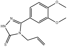 4-烯丙基-5-(3,4-二甲氧基-苯基)-4H-[1,2,4]三唑-3-硫醇 结构式