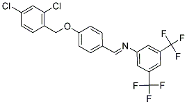 N-((4-[(2,4-DICHLOROBENZYL)OXY]PHENYL)METHYLENE)-3,5-BIS(TRIFLUOROMETHYL)ANILINE 结构式