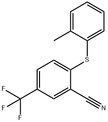 2-[(2-METHYLPHENYL)SULFANYL]-5-(TRIFLUOROMETHYL)BENZENECARBONITRILE 结构式